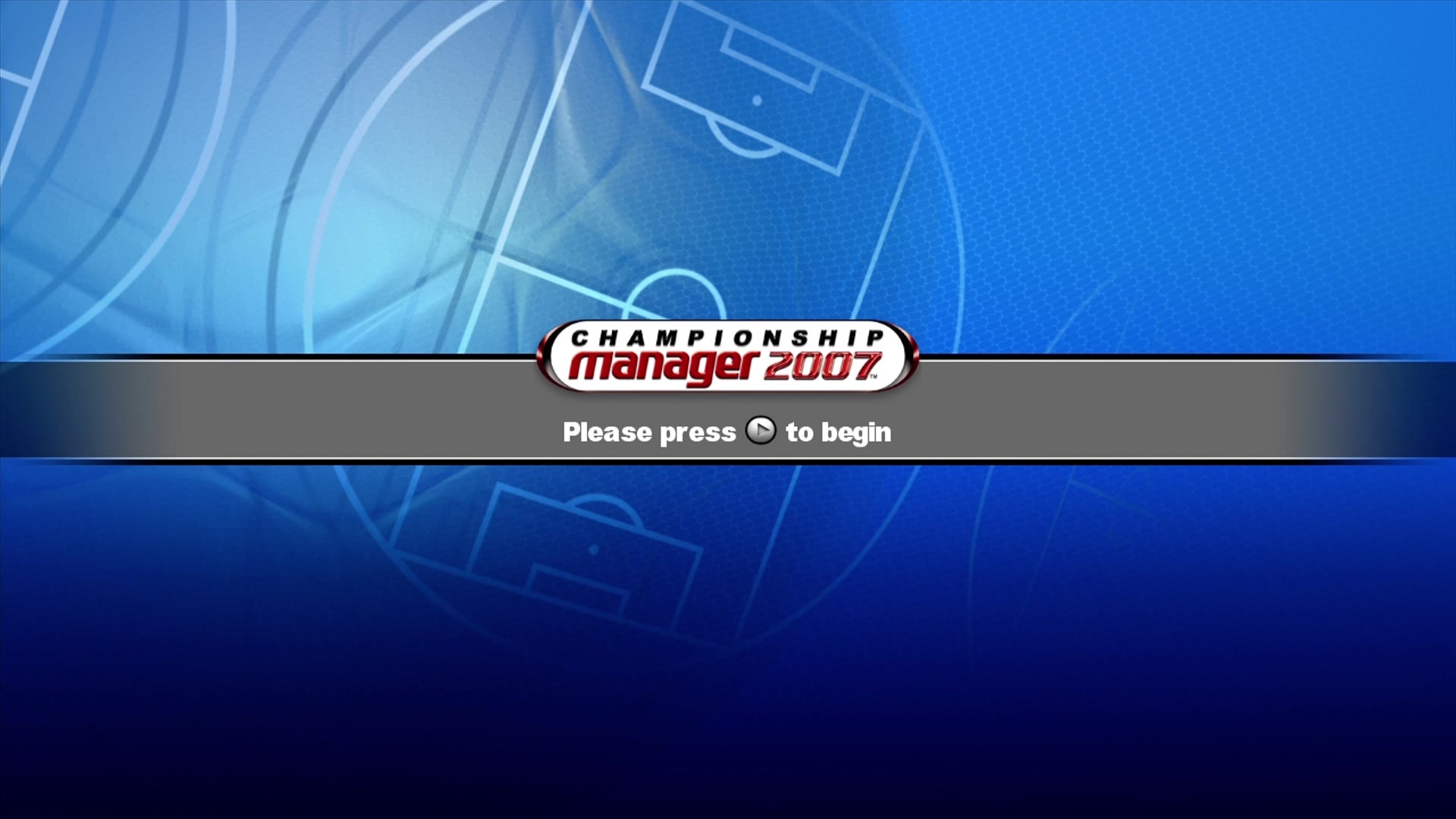 Championship Manager 2007 title screen for Xbox 360